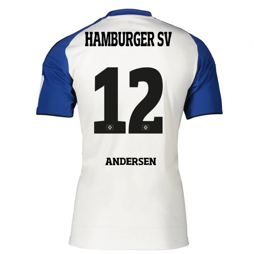 Danxen Kid Patrick Andersen #12 White Blue Home Jersey 2025/26 T-Shirt