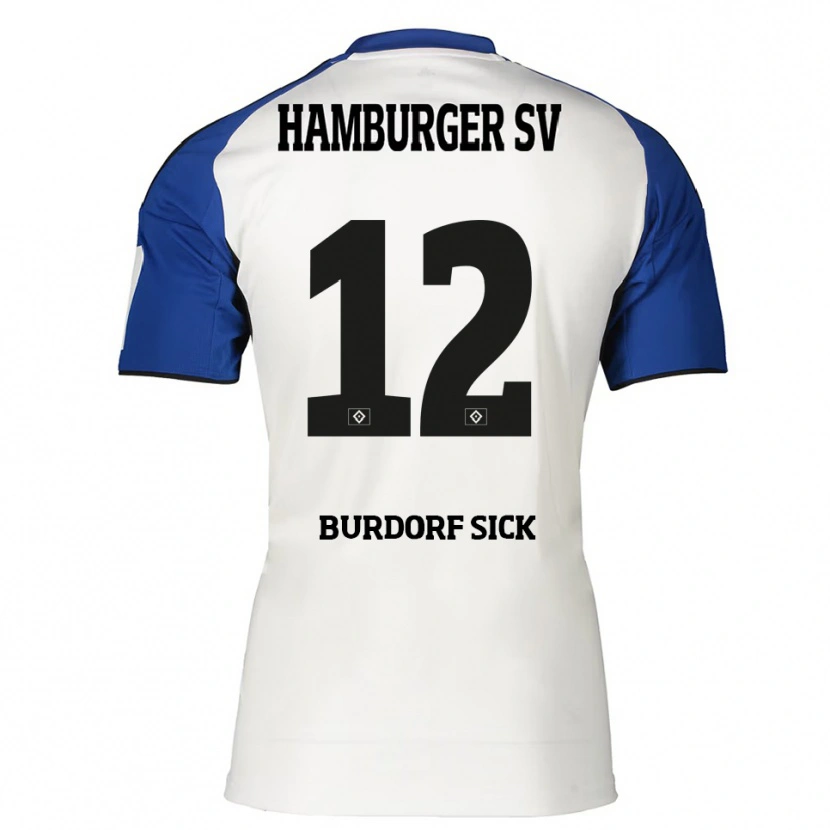Danxen Kid Emma Burdorf-Sick #12 White Blue Home Jersey 2025/26 T-Shirt