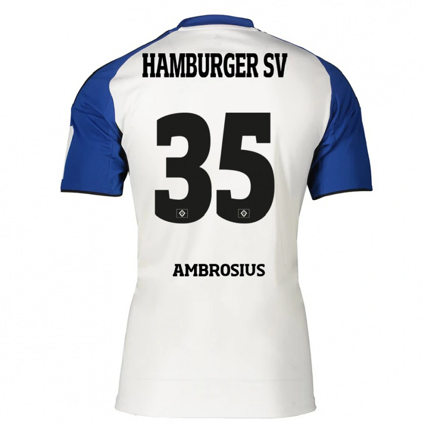 Danxen Kid Stephan Ambrosius #35 White Blue Home Jersey 2025/26 T-Shirt