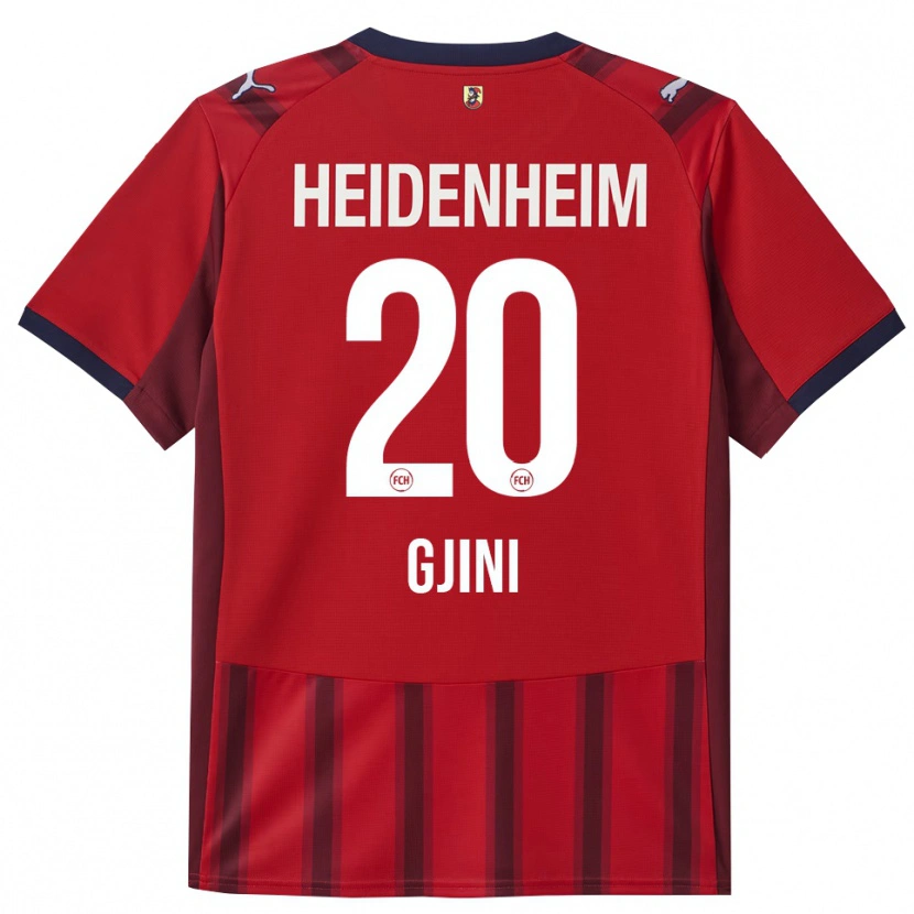 Danxen Kid Leonard Gjini #20 Red Navy Home Jersey 2025/26 T-Shirt