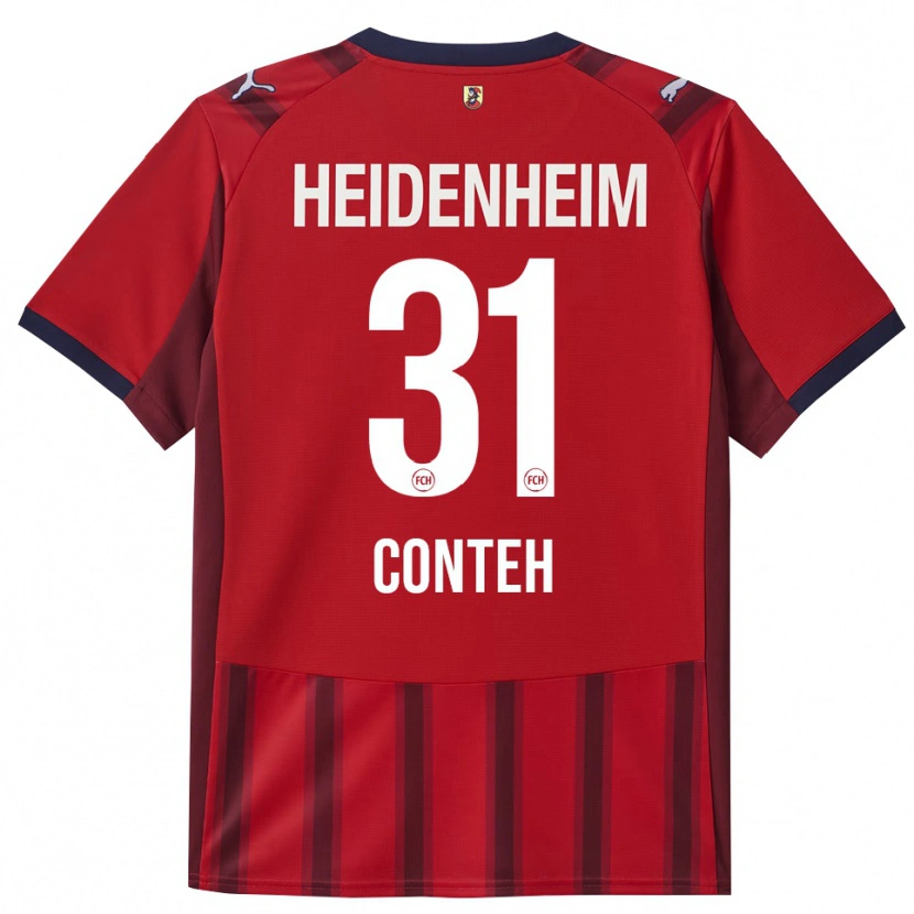 Danxen Kid Sirlord Conteh #31 Red Navy Home Jersey 2025/26 T-Shirt