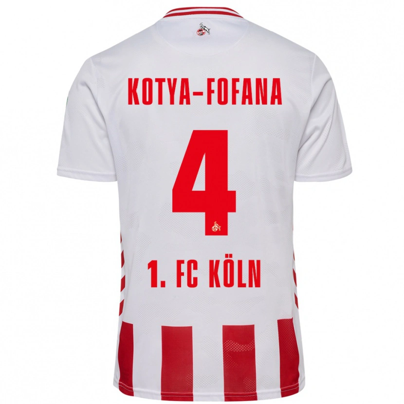 Danxen Kid Assad Kotya-Fofana #4 White Red Home Jersey 2025/26 T-Shirt