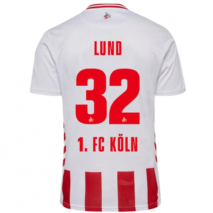 Danxen Kid Kristoffer Lund #32 White Red Home Jersey 2025/26 T-Shirt