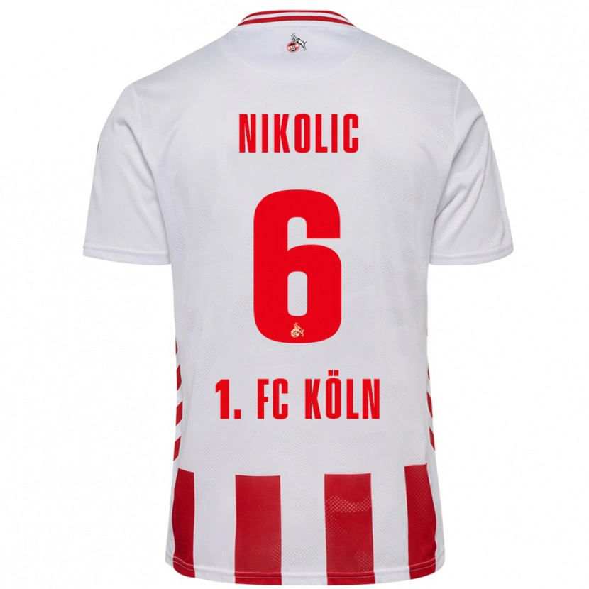 Danxen Kid Milan Nikolic #6 White Red Home Jersey 2025/26 T-Shirt