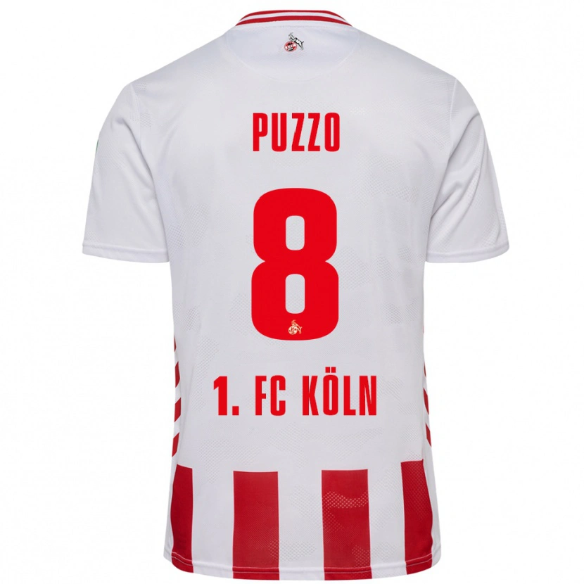 Danxen Kid Alessandro Puzzo #8 White Red Home Jersey 2025/26 T-Shirt