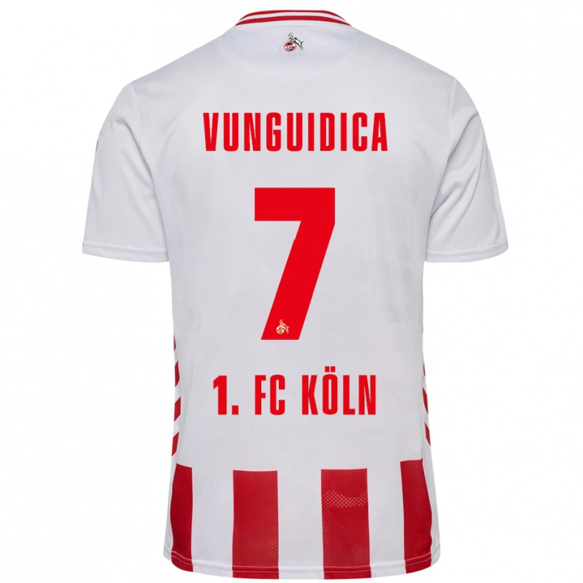 Danxen Kid Exaouse Vunguidica #7 White Red Home Jersey 2025/26 T-Shirt