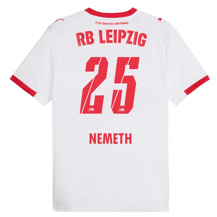 Danxen Kid Diána Németh #25 White Red Home Jersey 2025/26 T-Shirt