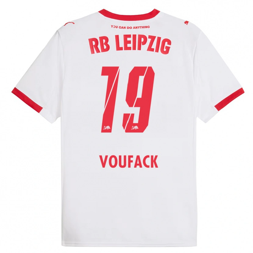 Danxen Kid Lionel Voufack #19 White Red Home Jersey 2025/26 T-Shirt