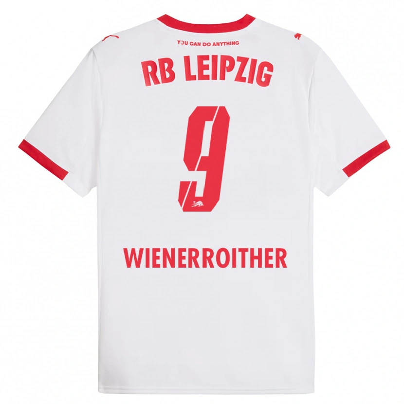 Danxen Kid Katja Wienerroither #9 White Red Home Jersey 2025/26 T-Shirt