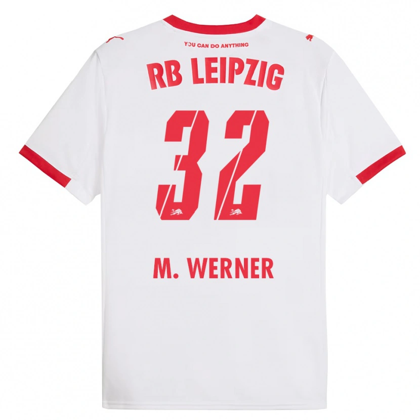 Danxen Kid Mia Werner #32 White Red Home Jersey 2025/26 T-Shirt