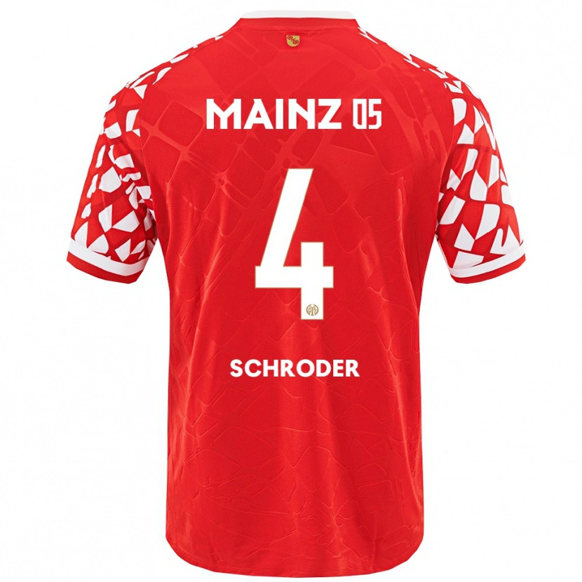 Danxen Kid Lara Schröder #4 Red White Home Jersey 2025/26 T-Shirt