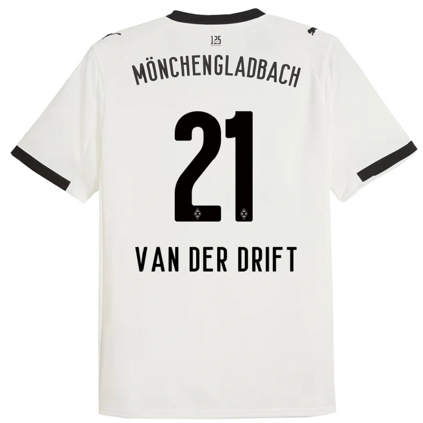 Danxen Kid Suus Van Der Drift #21 White Black Home Jersey 2025/26 T-Shirt