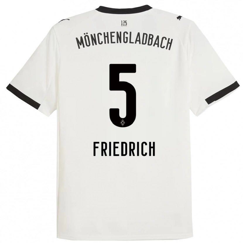 Danxen Kid Marvin Friedrich #5 White Black Home Jersey 2025/26 T-Shirt