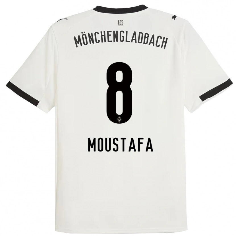 Danxen Kid Moustafa Ashraf Moustafa #8 White Black Home Jersey 2025/26 T-Shirt