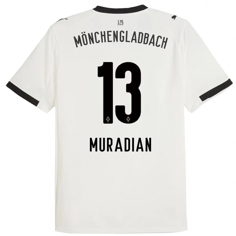 Danxen Kid Artem Muradyan #13 White Black Home Jersey 2025/26 T-Shirt