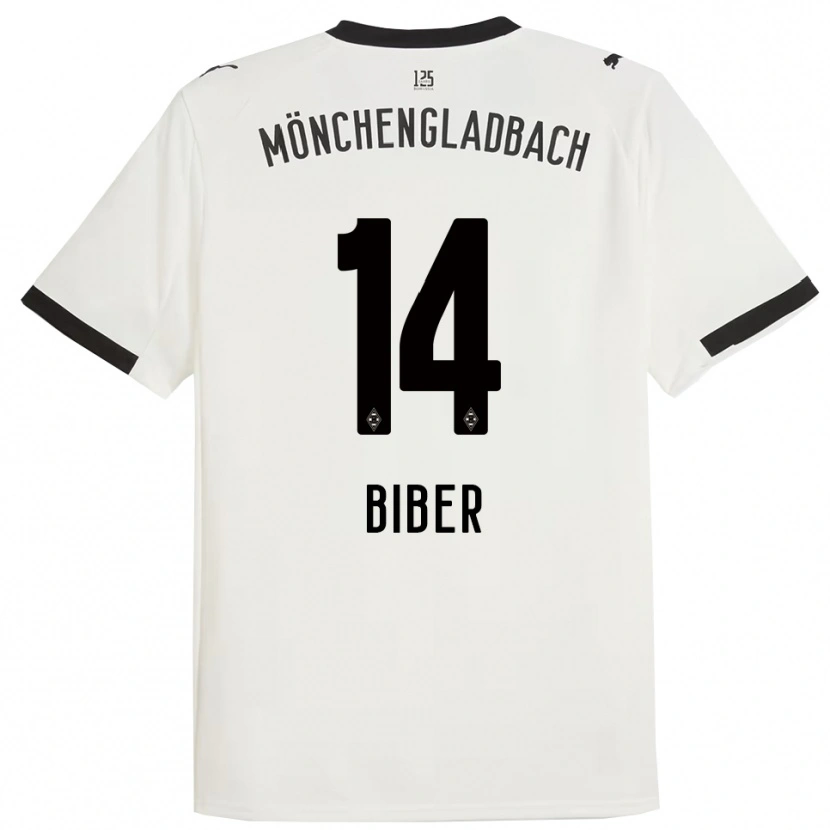 Danxen Kid Edin Biber #14 White Black Home Jersey 2025/26 T-Shirt