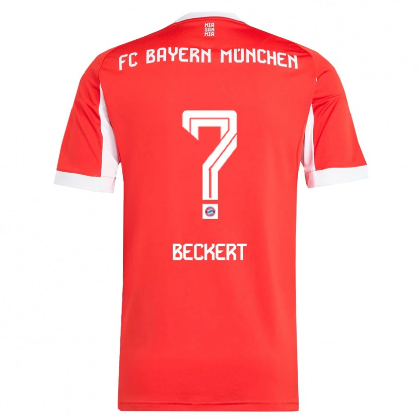 Danxen Kid Valentin Beckert #0 Red White Home Jersey 2025/26 T-Shirt