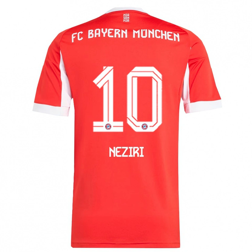 Danxen Kid Behar Neziri #10 Red White Home Jersey 2025/26 T-Shirt