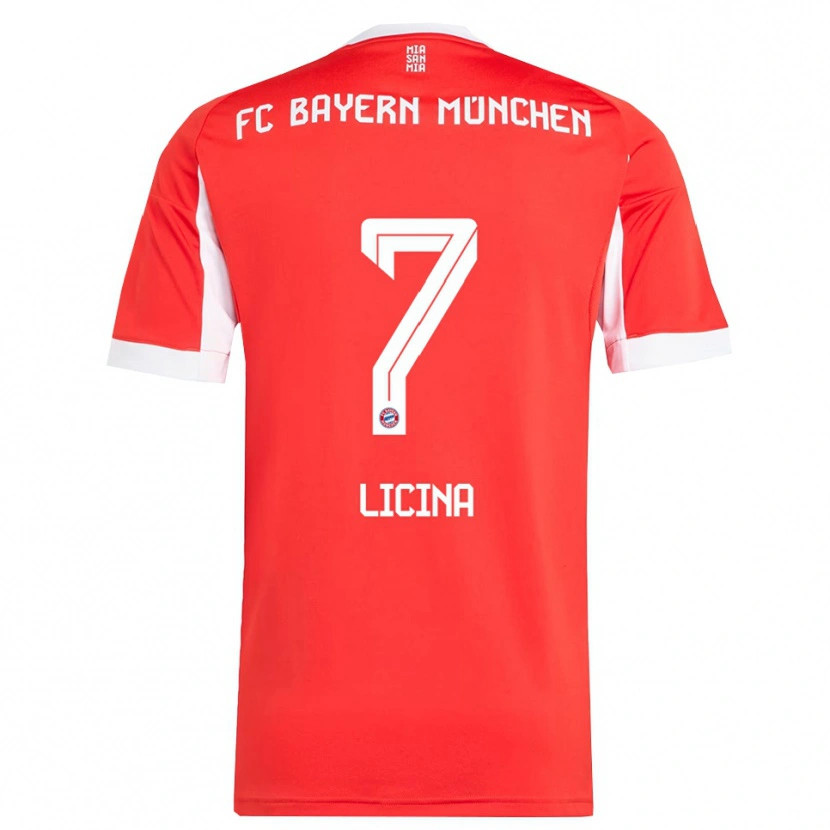 Danxen Kid Adin Licina #7 Red White Home Jersey 2025/26 T-Shirt
