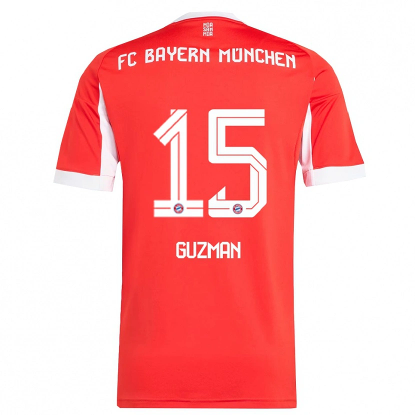 Danxen Kid Ana María Guzmán #15 Red White Home Jersey 2025/26 T-Shirt