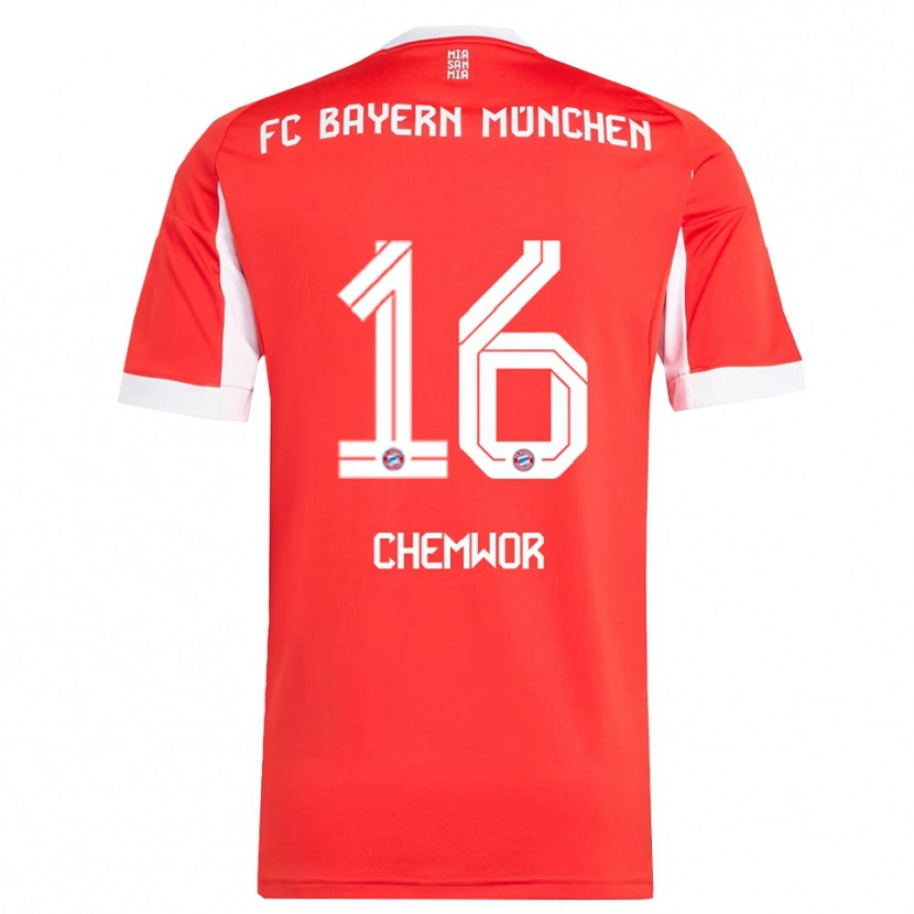 Danxen Kid Sadiki Chemwor #16 Red White Home Jersey 2025/26 T-Shirt