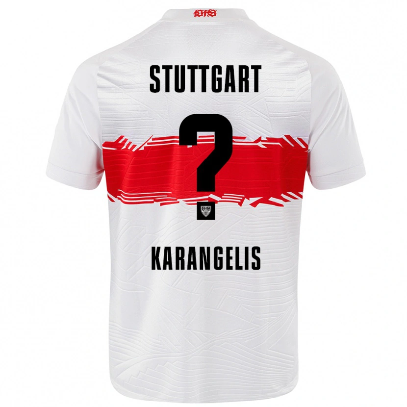 Danxen Kid Konstantinos Karangelis #0 White Red Home Jersey 2025/26 T-Shirt