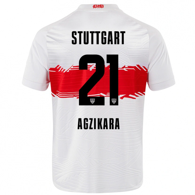 Danxen Kid Emirhan Ağzıkara #21 White Red Home Jersey 2025/26 T-Shirt