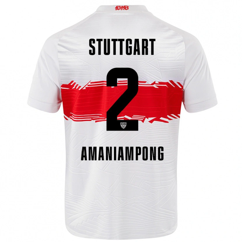 Danxen Kid Kaden Amaniampong #2 White Red Home Jersey 2025/26 T-Shirt