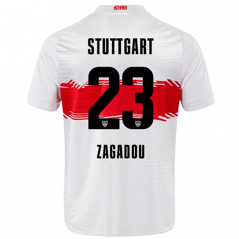 Danxen Kid Dan-Axel Zagadou #23 White Red Home Jersey 2025/26 T-Shirt