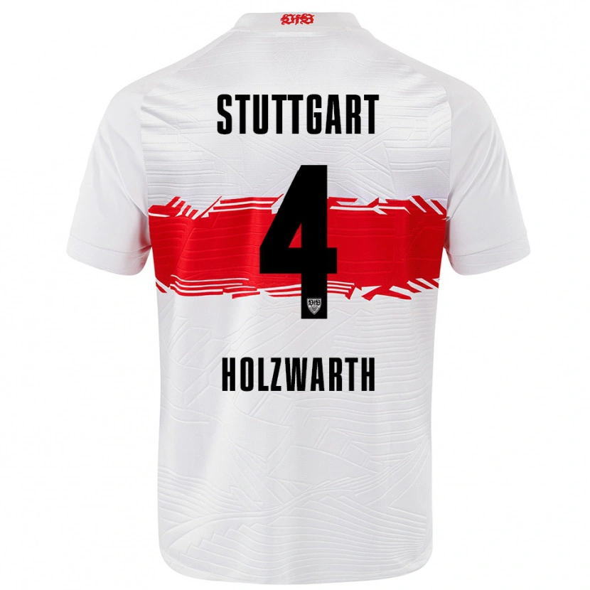 Danxen Kid Luc Holzwarth #4 White Red Home Jersey 2025/26 T-Shirt