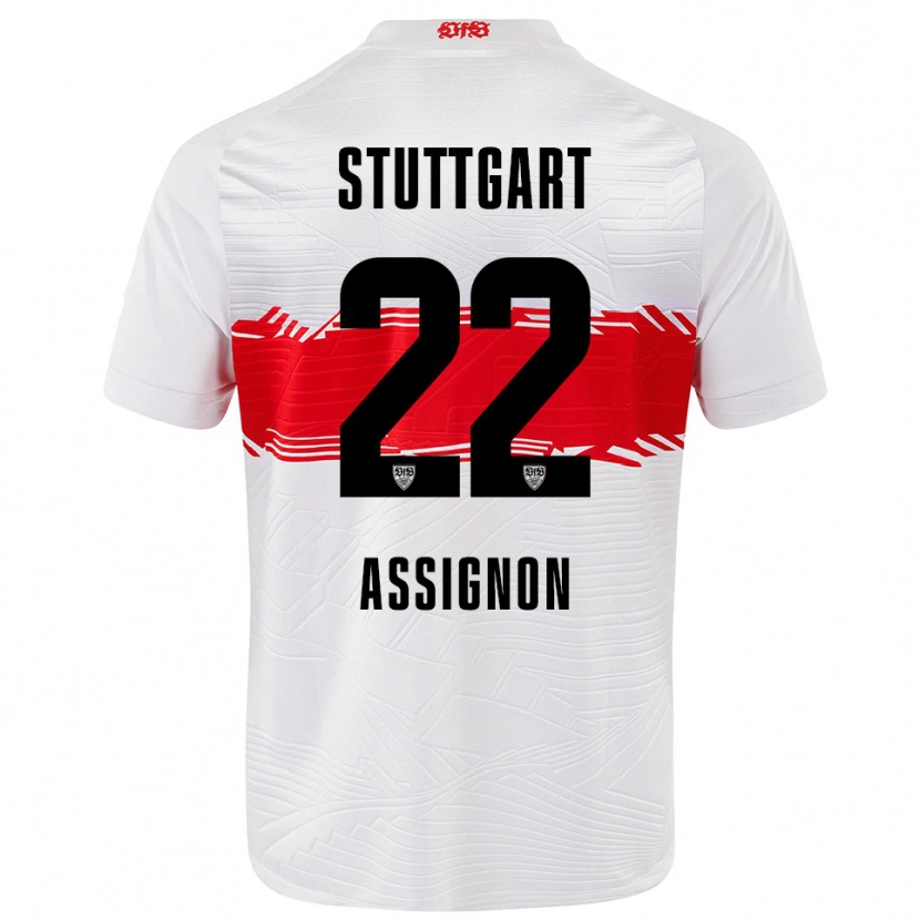 Danxen Kid Lorenz Assignon #22 White Red Home Jersey 2025/26 T-Shirt