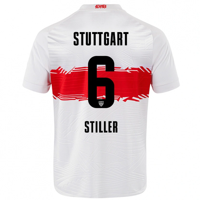 Danxen Kid Angelo Stiller #6 White Red Home Jersey 2025/26 T-Shirt