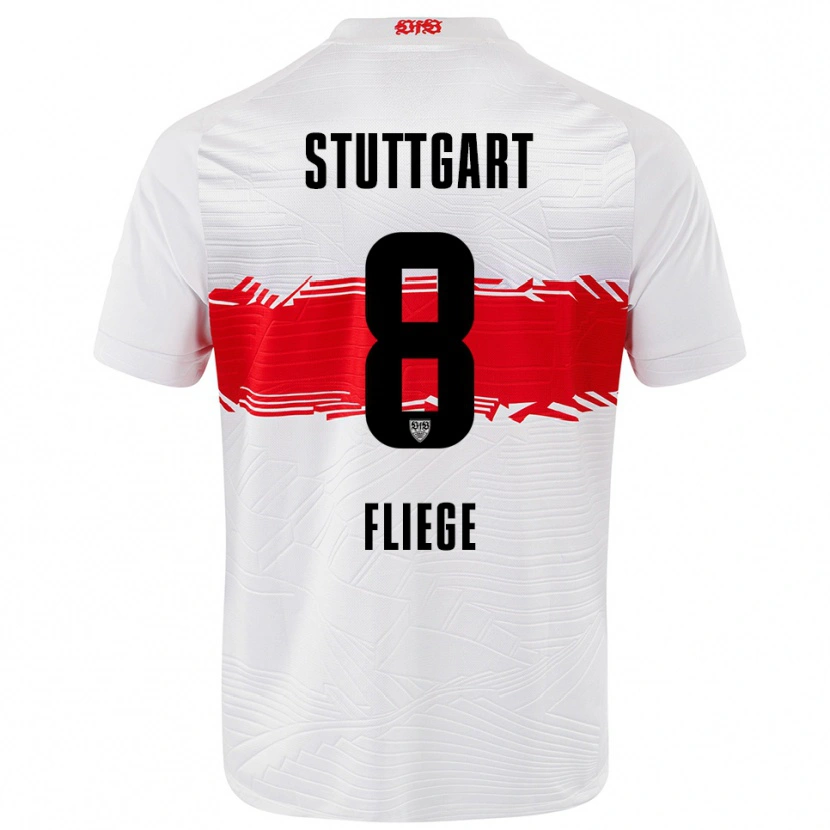 Danxen Kid Anna Fliege #8 White Red Home Jersey 2025/26 T-Shirt