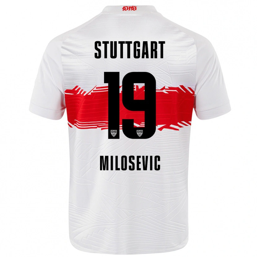 Danxen Kid Jovan Milosevic #19 White Red Home Jersey 2025/26 T-Shirt