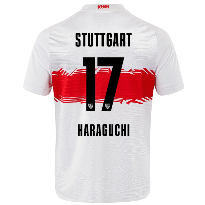 Danxen Kid Genki Haraguchi #17 White Red Home Jersey 2025/26 T-Shirt