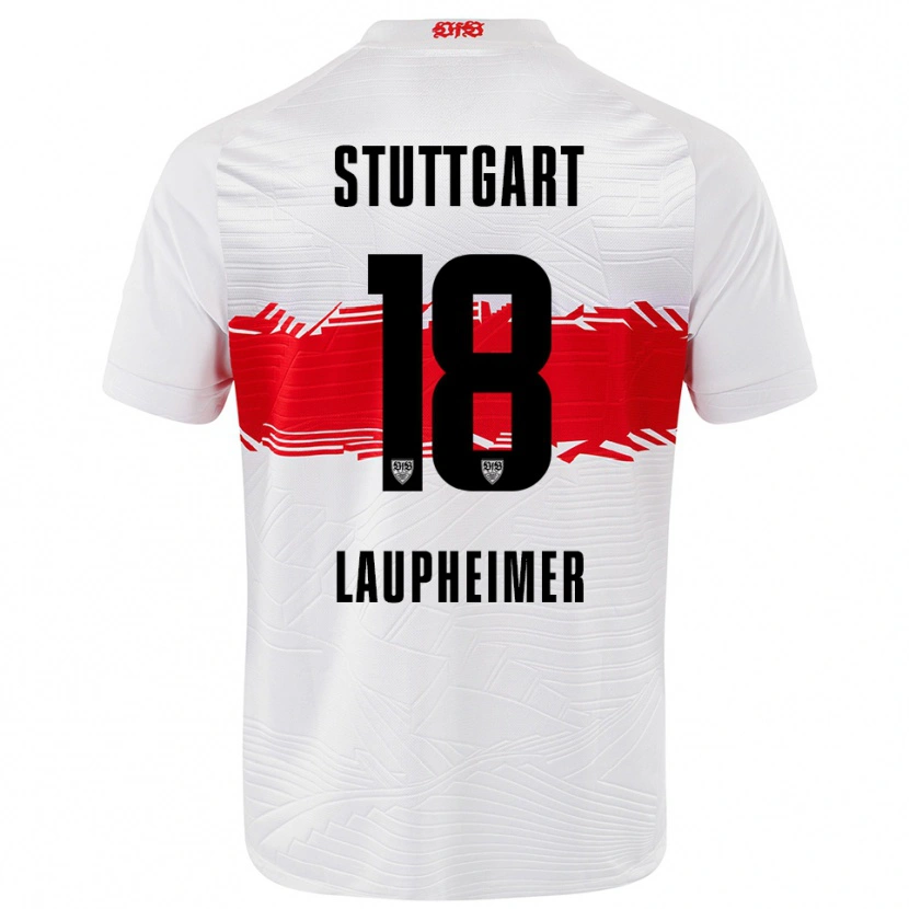 Danxen Kid Lukas Laupheimer #18 White Red Home Jersey 2025/26 T-Shirt