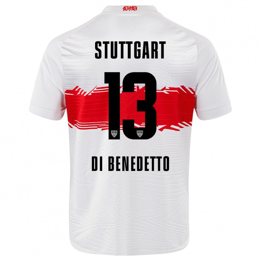 Danxen Kid Massimo Di Benedetto #13 White Red Home Jersey 2025/26 T-Shirt