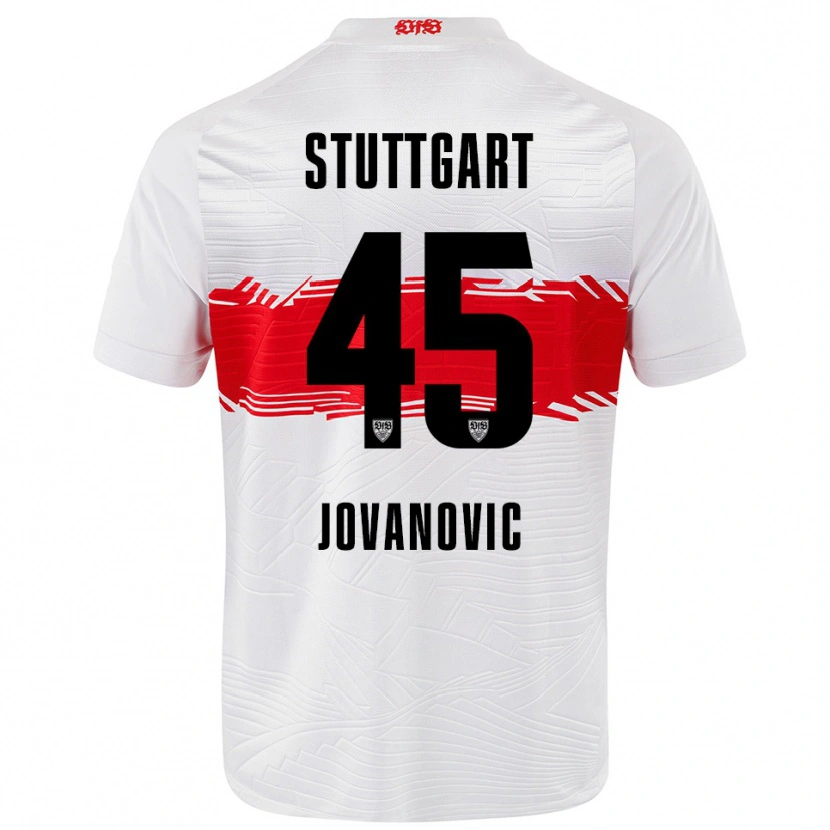 Danxen Kid Lazar Jovanovic #45 White Red Home Jersey 2025/26 T-Shirt