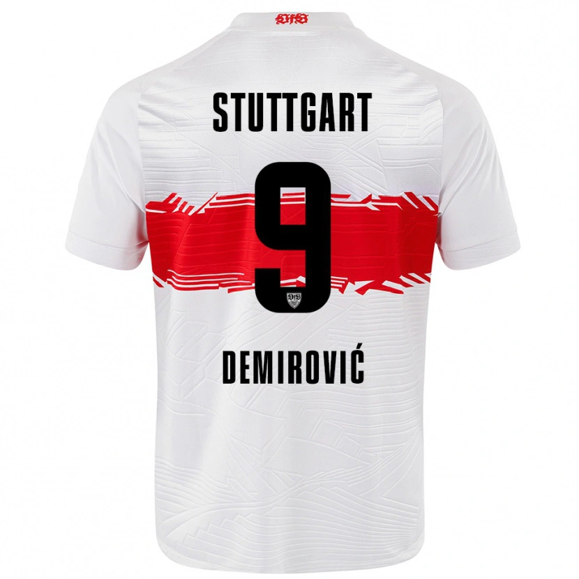 Danxen Kid Ermedin Demirovic #9 White Red Home Jersey 2025/26 T-Shirt