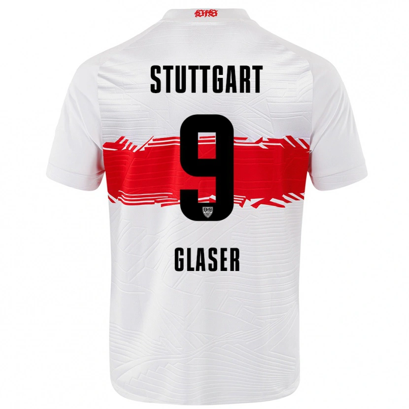 Danxen Kid Julia Glaser #9 White Red Home Jersey 2025/26 T-Shirt