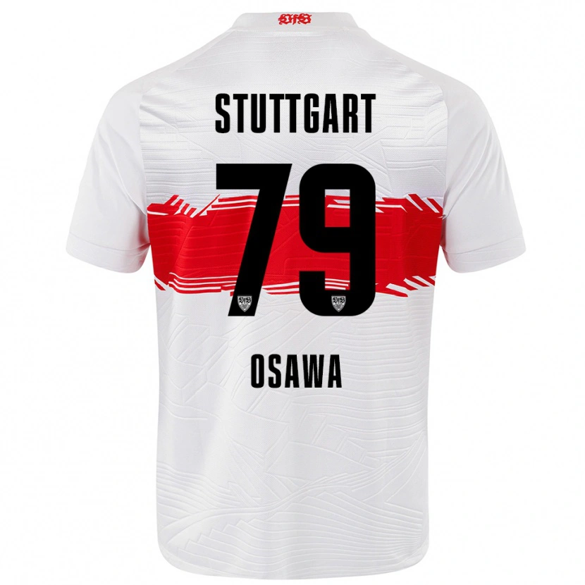 Danxen Kid Haruka Ōsawa #79 White Red Home Jersey 2025/26 T-Shirt