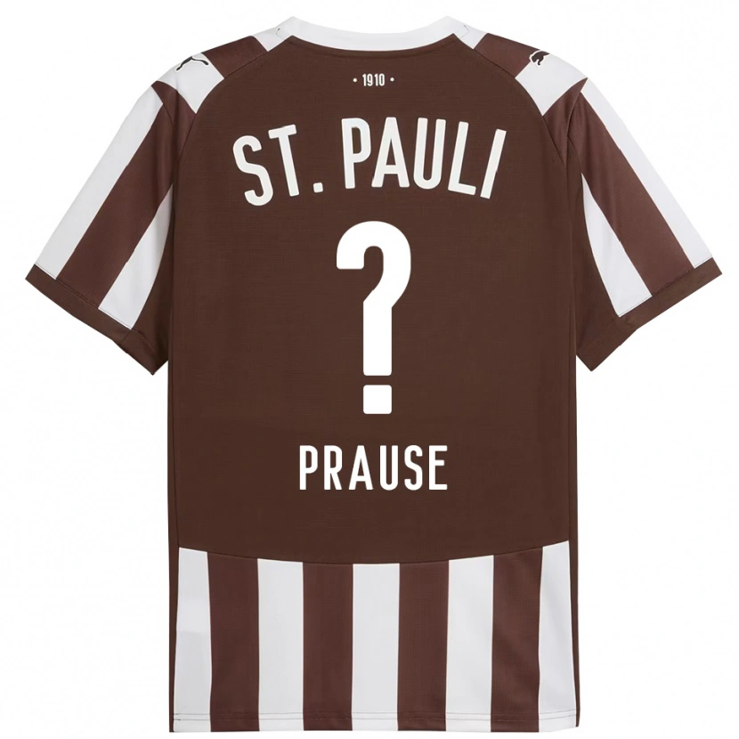 Danxen Kid Sebastian Prause #0 Coffee White Home Jersey 2025/26 T-Shirt