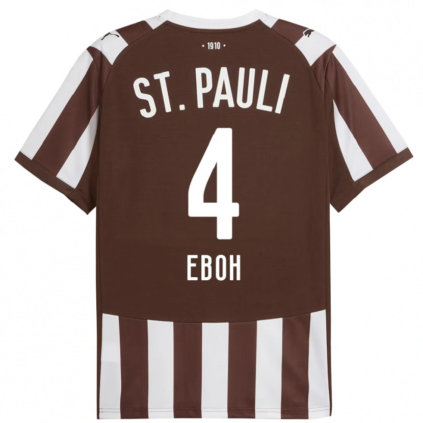 Danxen Kid Emmanuel Eboh #4 Coffee White Home Jersey 2025/26 T-Shirt