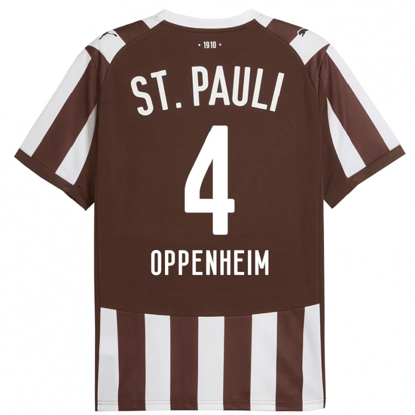 Danxen Kid Merle Oppenheim #4 Coffee White Home Jersey 2025/26 T-Shirt