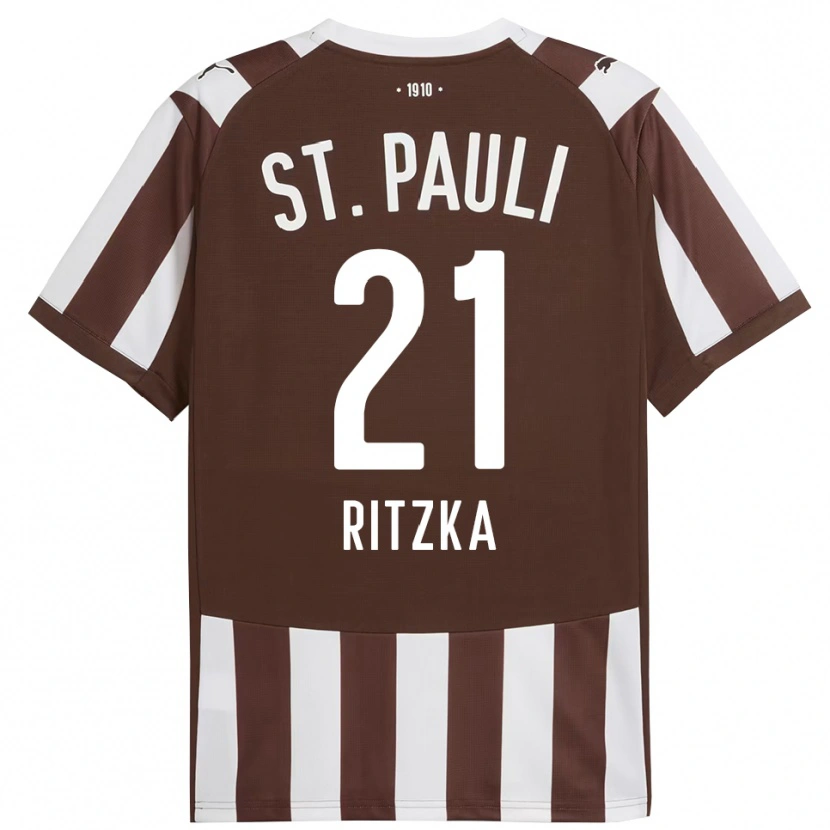 Danxen Kid Lars Ritzka #21 Coffee White Home Jersey 2025/26 T-Shirt