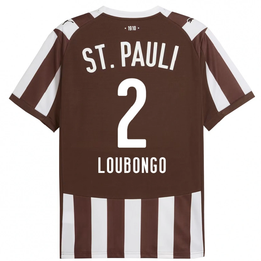 Danxen Kid Midou Loubongo #2 Coffee White Home Jersey 2025/26 T-Shirt