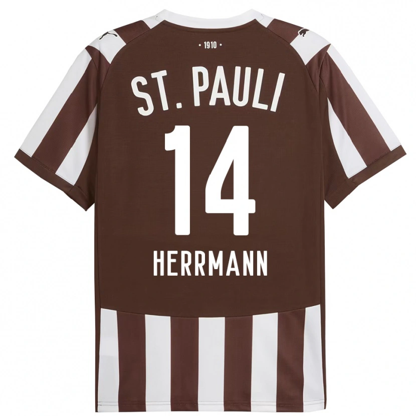 Danxen Kid Mats Herrmann #14 Coffee White Home Jersey 2025/26 T-Shirt