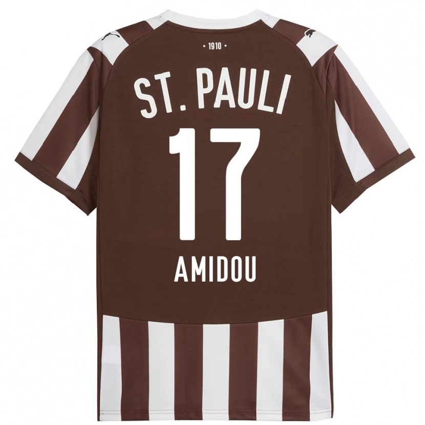 Danxen Kid Amir Amidou #17 Coffee White Home Jersey 2025/26 T-Shirt