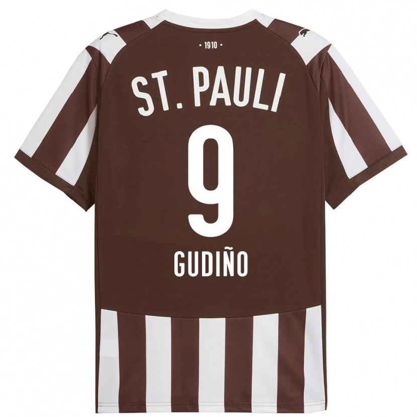 Danxen Kid Alberto Gudiño #9 Coffee White Home Jersey 2025/26 T-Shirt