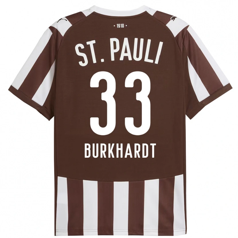 Danxen Kid Jannik Burkhardt #33 Coffee White Home Jersey 2025/26 T-Shirt